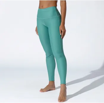 Dámské legíny Legíny s push-up efektem a vysokým pasem šedozelená 34/36