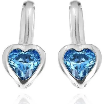 Náušnice Zlatnictví U Kostela Dámské náušnice modrá srdíčka 563M 818518083