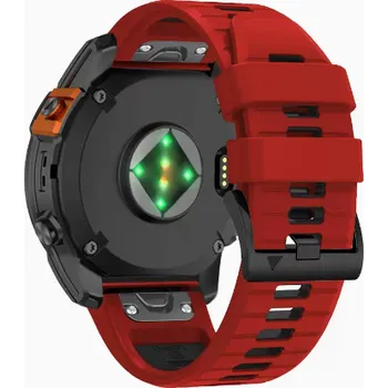 Příslušenství k chytrým hodinkám Garmin náhradní řemínek silikonový 22mm pro řadu Fénix červená