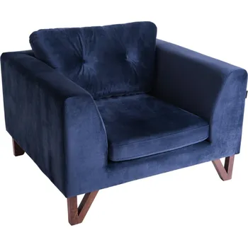 Křeslo Nordic Design Tmavě modré sametové křeslo Sonny