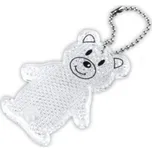 Reflexní přívěšek odrazka medvídek bílý