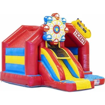 Skákací hrad Skákací Hrad se skluzavkou a stříškou | 4,9m x 4m | Lunapark