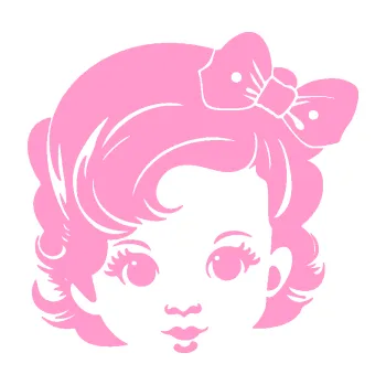 Samolepicí dekorace na vozidlo Dítě v autě 110 pravá holčička s mašlí (24 - světle růžová) SAMOLEPKA NA AUTO, NÁLEPKA, FÓLIE, POLEP, TUNING, VLASTNÍ TEXT, TISK, AUTOSAMOLEPKY.cz, POLEPY, OBRÁZEK, LOGO, 3D STICKERS