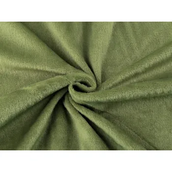 Minky hladké / jemný plyš SAN METRÁŽ - 18 (112) olivová zeleň světlá