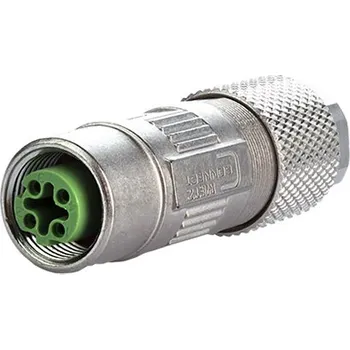 Datový kabel METZ CONNECT Průmyslový konektor M12 4pin (F), kód D, kat. 5e, IP67 (MMF881A115) - 21.16.8798