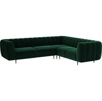 Pohovka Ghado Sametová rohová pohovka Shel 280 cm, pravá