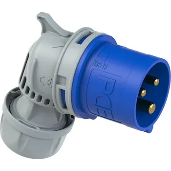 Elektrická zásuvka vidlice úhlová 3P, 16A/230V, 6h, IP44, bezšroubová TURBO TWIST PCE 8013-6TT