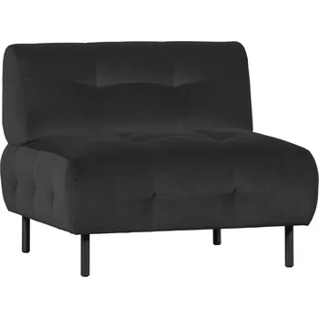 Křeslo WOOOD Černé sametové křeslo Doyle