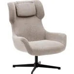 Béžové čalouněné otočné křeslo Kave Home Zalina