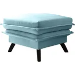 Světle modrá čalouněná podnožka Miuform Charming Charlie 60 x 60 cm