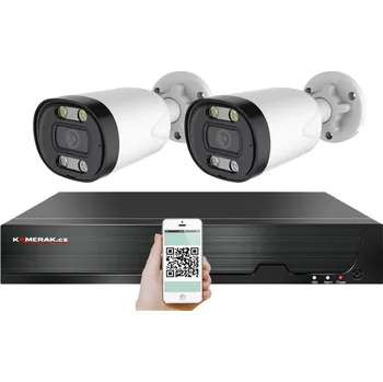 PoE IP 2 kamerový set XM-213B 4MPx, CZ menu