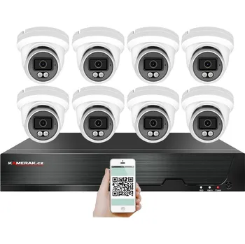 Kompletní kamerový systém PoE IP 8 kamerový set XM-809B 4MPx, CZ menu