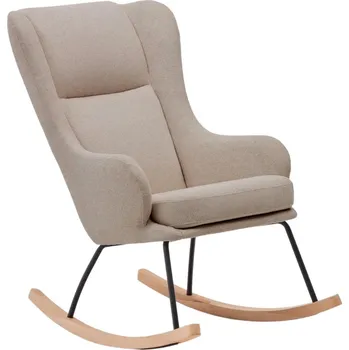 Křeslo Béžové čalouněné houpací křeslo Kave Home Maustin