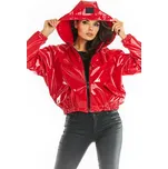 Vinylová krátká bunda s manžetami A380 Barva: Červená, Velikost: ONE SIZE