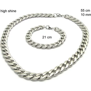 Souprava šperků Ocelový náhrdelník + náramek 23989600