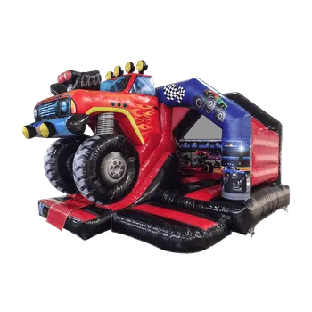 Skákací hrad Skákací Hrad se skluzavkou | EU výroba | 4,6 x 3,7m - 3D | Monster Truck