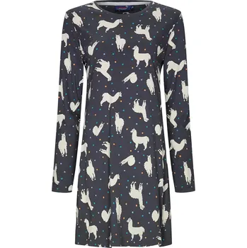 Dámská noční košile Dámská noční košile 11232-418-2 tm. modrá se vzorem - Rebelle 36