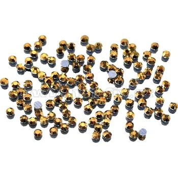 celobroušené hot-fix kameny Premium barva 305/N Gold hematite /zlatý pokov, velikost SS 6, balení 144ks, 720ks nebo 1440ks barva: barva CBP 305/N Gold hematite, velikost: velikost SS 6, prodejní balení: balení 144ks /1grs