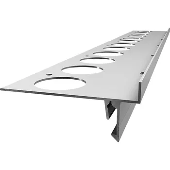 Balkonová lišta STONE - 2500 mm (Balkonový profil s přesahem od 20 - 40 mm | délka 2500 mm | tloušťka 1,4 mm | čelní výška 11 mm | barva-stříbrný elox)