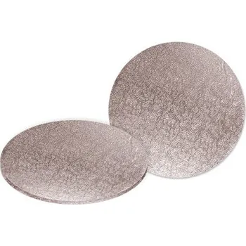 Dortová podložka stříbrná 20 cm, síla 12 mm - FunCakes