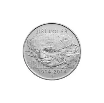 Česká mincovna 100. výročí narození Jiřího Koláře 500 Kč 2014 stříbrná mince Proof 25 g
