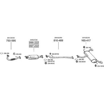 Filtr pevných částic filtr pevných částic Bosal 097-222