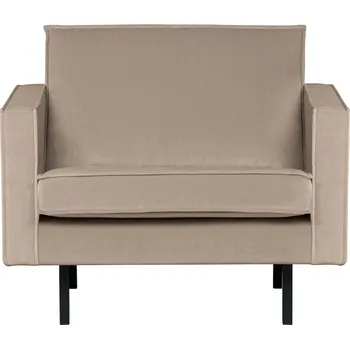 Křeslo WOOOD Šedohnědé sametové křeslo Raden