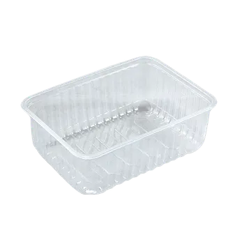 Jednorázové nádobí Miska plastová hranatá PP transparentní 1000ml / 300 ks