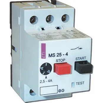 Jistič Motorový spouštěč MST25 3p 50kA (230V) 0,4-0,63A Irm=8A ETI 004600540
