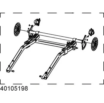 vozík za kolo Kotoučová brzda, spodní rám CX1 40105198
