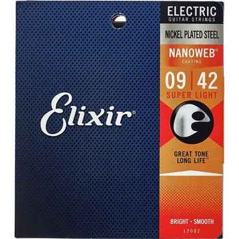 Struna pro kytaru a smyčcový nástroj Elixir 12002 Nanoweb Super-Light (9-42)