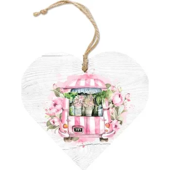 Parfemované dřevěné srdce - Flower market