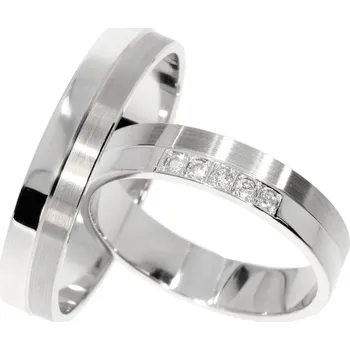 Prsten Zlatnictví Helios Zlaté snubní prsteny L-348/B Kameny: S Diamanty