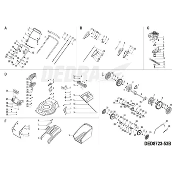 Kryt klínového řemene DEDRA XDED8723-53B.C06