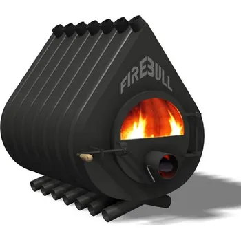 Krbová kamna Teplovzdušná kamna Firebull S14 ,30kW/600m3 Prosklená - Levé