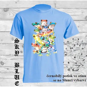 Pánské tričko panske-tricko_uv_potisk_zaby Barva: Sky blue - nebesky modrá, velikost: 5XL