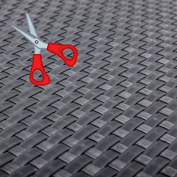 Příslušenství pro plot Umělý ratan - ocelově šedá, výška 1m (Ratanová rohož z technoratanu - metráž)