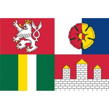 Vlajka Vlajka Jihočeského kraje - sítotisk Alerion
