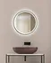 Zrcadlo Desire kulaté zrcadlo s LED 55 cm černé