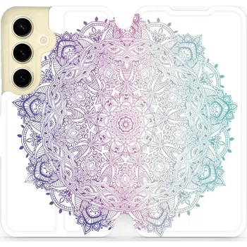 Pouzdro na mobilní telefon Flipové pouzdro Mobiwear - Samsung Galaxy S24 - M008S Mandala (Knížkové flip pouzdro, obal, kryt na mobil Samsung Galaxy S24 - M008S Mandala, materiál Umělá kůže + TPU - ochrana 360°, stojánek, silikonová vanička, magnetické zavírání)