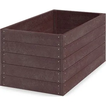 Vyvýšený záhon Transform hnědý plastový vyvýšený záhon 120 x 66 x 66 cm