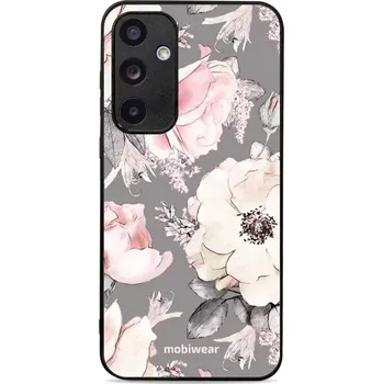 Pouzdro na mobilní telefon Lesklý kryt Mobiwear Glossy - Samsung Galaxy A55 5G - G034G - Květy na šedém pozadí (Prémiové lesklé pouzdro, obal, kryt Mobiwear Glossy na mobil Samsung Galaxy A55 5G - G034G - Květy na šedém pozadí, materiál Plast + TPU silikon - krytí po všech stranách