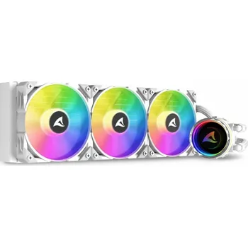 Chladič motoru Sharkoon S90 RGB White AIO 360mm, vodní chlazení