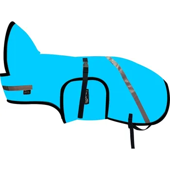 Obleček pro psa Zimní vesta JEDNOBAREVNÁ (20cm, tyrkys)