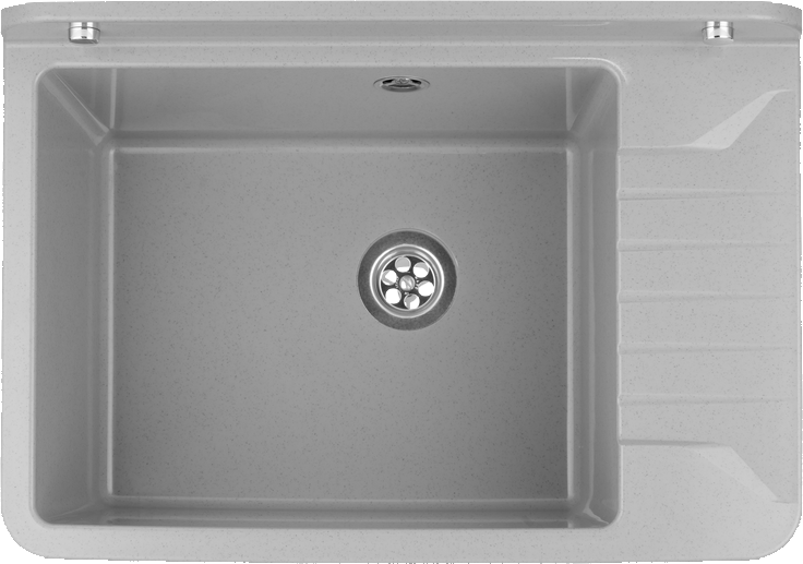 Technický dřez PRAKTIK 50 cm ŠEDÝ polypropylen + sifon a montážní sada