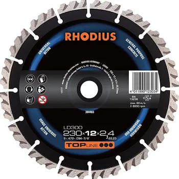 Řezný kotouč Rhodius kotouč diamantový TOP Line LD300, dělený turbosegment 150 mm - 053-304463