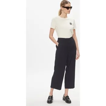 Dámské kalhoty Tommy Hilfiger Kalhoty z materiálu WW0WW41908 Tmavomodrá Wide Leg 38