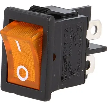 vypínač R13-73C-02-BY-2D-N-2 kolébkový spínač