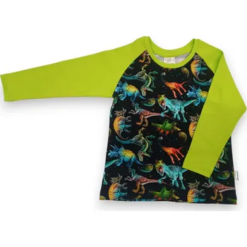 dosupliku Dětské tričko Dinosauři dlouhý rukáv 116 zelená
