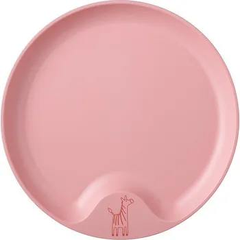 dětská jídelní sada Dětský protiskluzový talíř Mio, 6m+, Mepal, růžový
